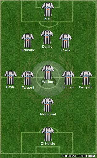 Udinese Formation 2012