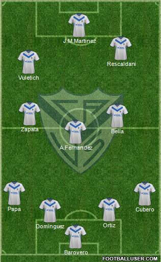 Vélez Sarsfield Formation 2012