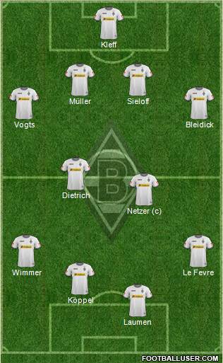 Borussia Mönchengladbach Formation 2012