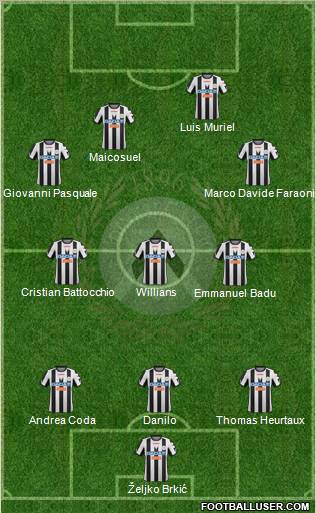 Udinese Formation 2012