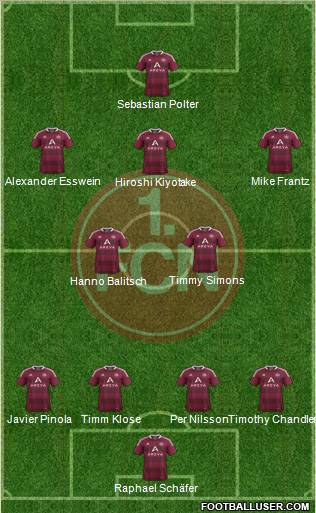 1.FC Nürnberg Formation 2012