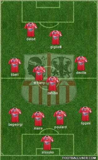 Athletic Club Ajaccien Football Formation 2012