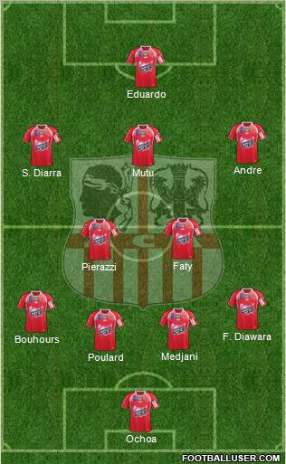 Athletic Club Ajaccien Football Formation 2012