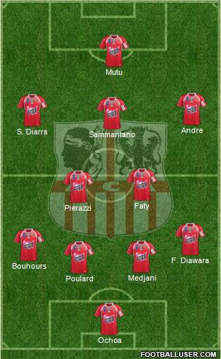 Athletic Club Ajaccien Football Formation 2012