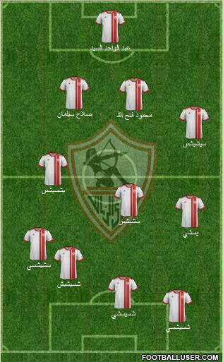 Zamalek Sporting Club Formation 2012