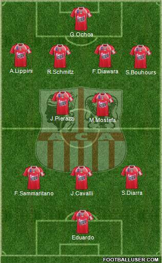 Athletic Club Ajaccien Football Formation 2012