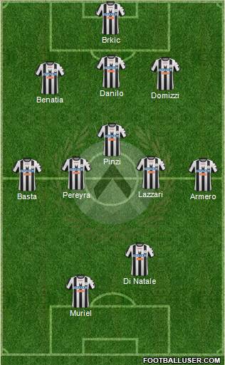 Udinese Formation 2012