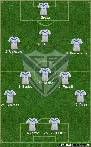 Vélez Sarsfield Formation 2012