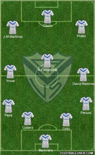 Vélez Sarsfield Formation 2012