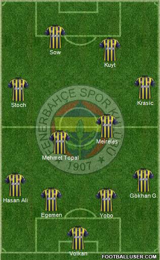 Fenerbahçe SK Formation 2012