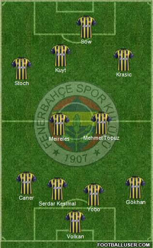 Fenerbahçe SK Formation 2012