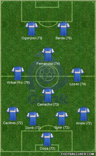 K Racing Club Genk Formation 2012