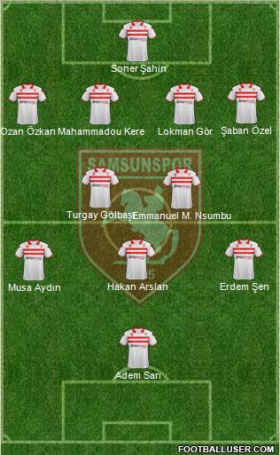 Samsunspor Formation 2012