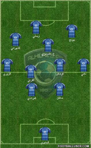 Al-Hilal (KSA) Formation 2012