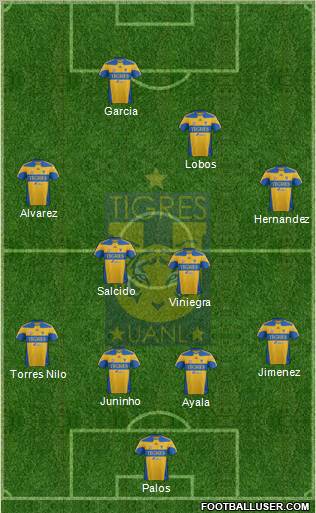 Club Universitario de Nuevo León Formation 2012