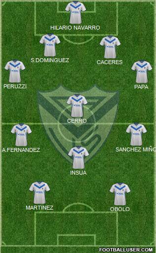 Vélez Sarsfield Formation 2012