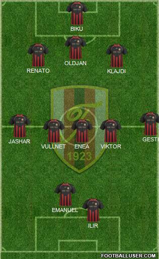 KS Flamurtari Vlorë Formation 2012