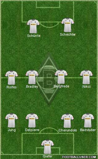 Borussia Mönchengladbach Formation 2012