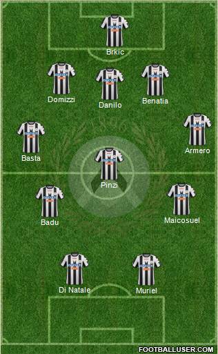 Udinese Formation 2012