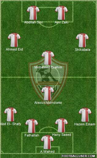 Zamalek Sporting Club Formation 2012