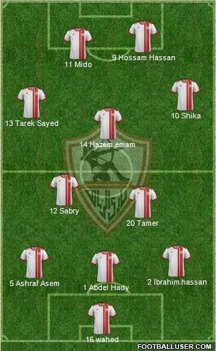 Zamalek Sporting Club Formation 2012