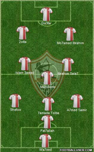 Zamalek Sporting Club Formation 2012