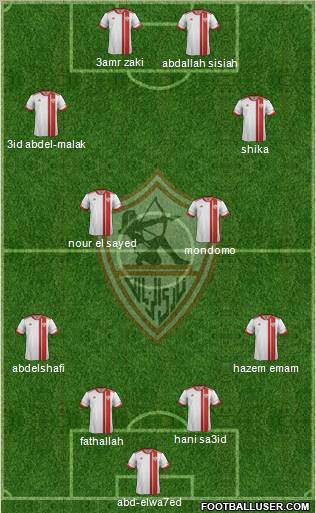 Zamalek Sporting Club Formation 2012