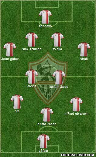 Zamalek Sporting Club Formation 2012