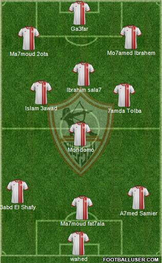 Zamalek Sporting Club Formation 2012