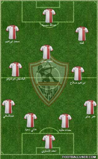 Zamalek Sporting Club Formation 2012