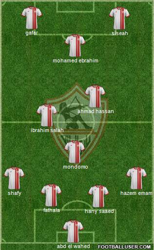 Zamalek Sporting Club Formation 2012