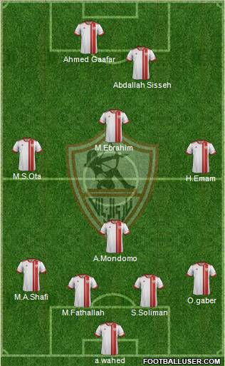 Zamalek Sporting Club Formation 2012