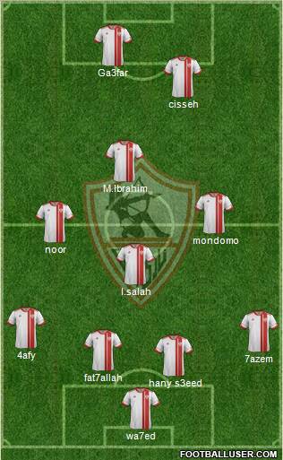 Zamalek Sporting Club Formation 2012