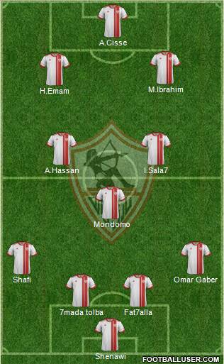 Zamalek Sporting Club Formation 2012