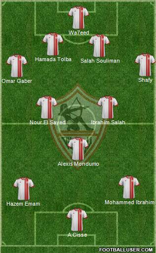 Zamalek Sporting Club Formation 2012