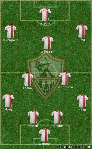 Zamalek Sporting Club Formation 2012