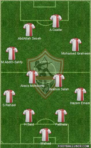 Zamalek Sporting Club Formation 2012