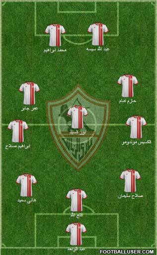 Zamalek Sporting Club Formation 2012