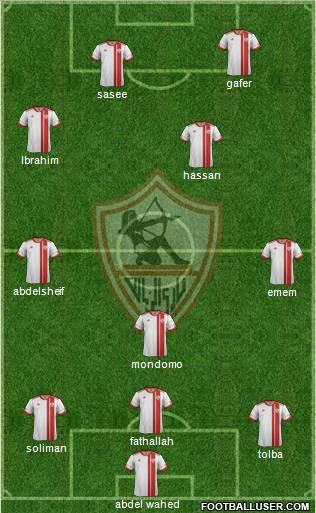 Zamalek Sporting Club Formation 2012