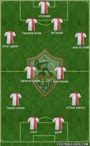 Zamalek Sporting Club Formation 2012