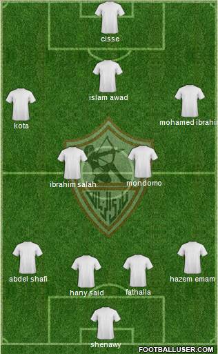 Zamalek Sporting Club Formation 2012