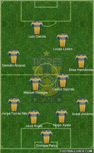 Club Universitario de Nuevo León Formation 2012