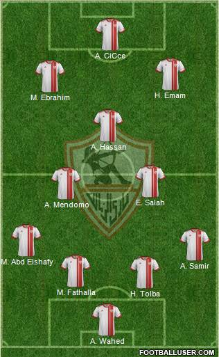 Zamalek Sporting Club Formation 2012