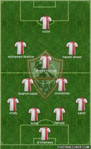 Zamalek Sporting Club Formation 2012