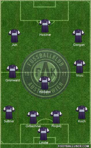 FK Austria Wien Formation 2012