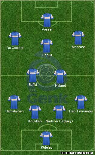 K Racing Club Genk Formation 2012