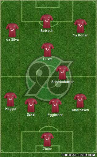 Hannover 96 Formation 2012