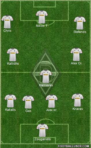 Borussia Mönchengladbach Formation 2012