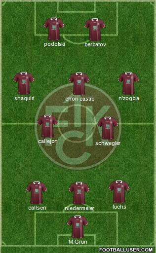 1.FC Kaiserslautern Formation 2012