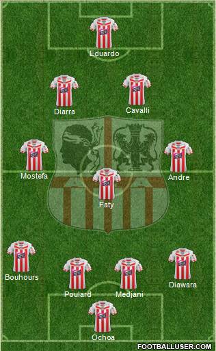 Athletic Club Ajaccien Football Formation 2012